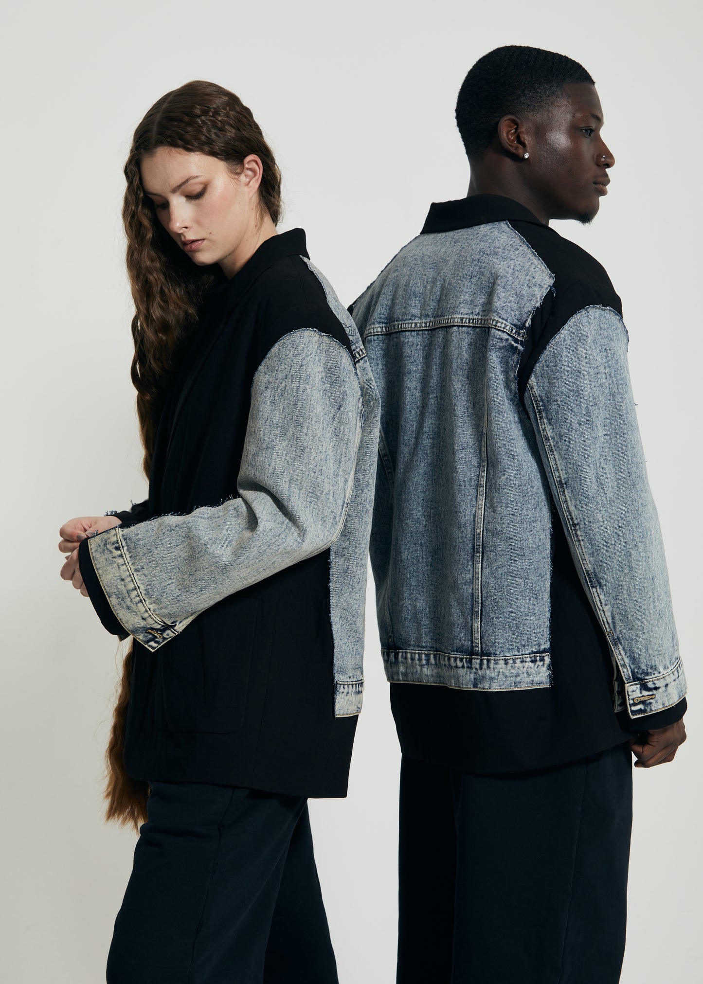 THE DENIM SPLICED BLAZER